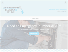 Tablet Screenshot of lakenormanplumberoncall.com